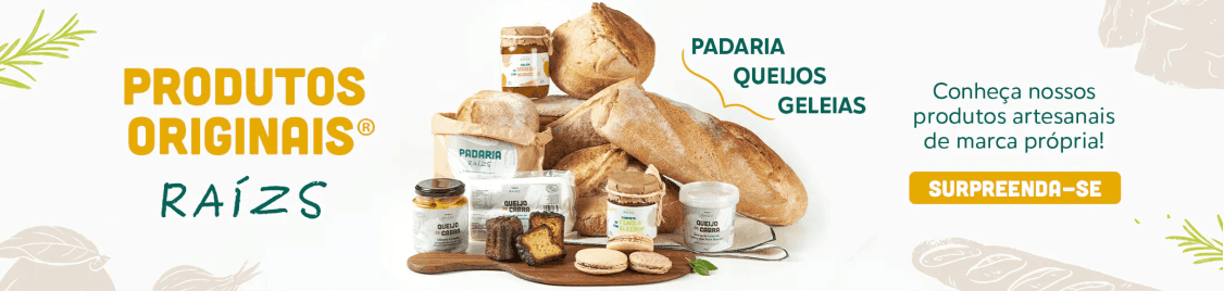 Produtos Originais Raízs
Conheça nossos produtos artesanais de marca própria!